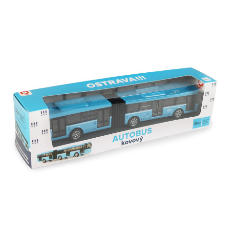 Rappa Kloubový autobus DPO Ostrava kovový modrý 18 cm ~ 2