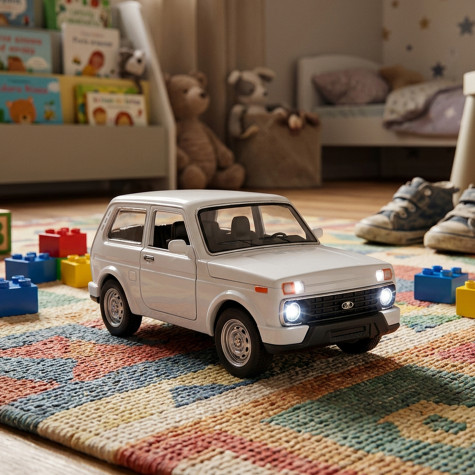 Rappa Osobní auto bílé se světlem a zvukem 1:24 ~ 3
