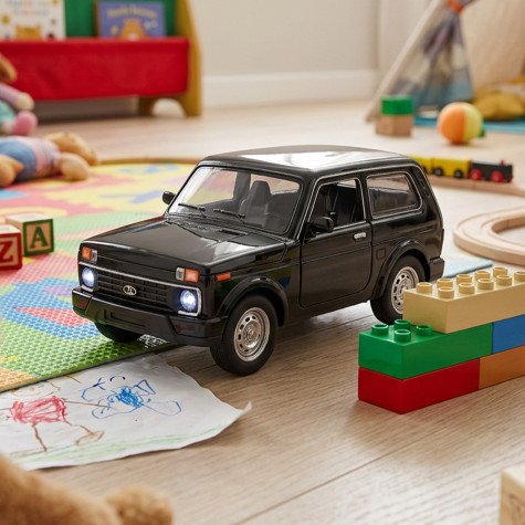 Rappa Osobní auto černé se světlem a zvukem 1:24 ~ 3