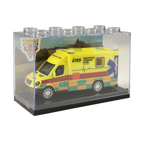 Rappa Sanitka ZZS Praha kovová na zpětný chod 10 cm ~ 2