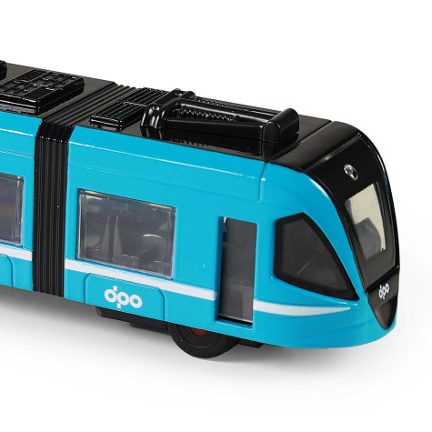 Rappa Moderní tramvaj DPO Ostrava modrá kovová na zpětný chod 23 cm ~ 5