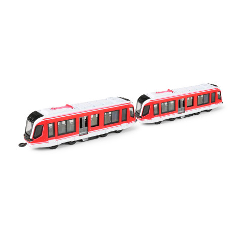 Rappa Kovová tramvaj červená na zpětný chod s otevíracími dveřmi 20 cm ~ 4