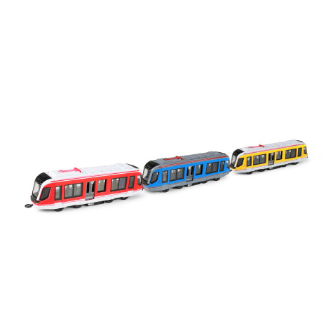 Rappa Kovová tramvaj červená na zpětný chod s otevíracími dveřmi 20 cm ~ 5