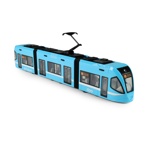 Rappa Moderní tramvaj DPO Ostrava modrá na volný chod s otevíracími dveřmi 47 cm ~ 1