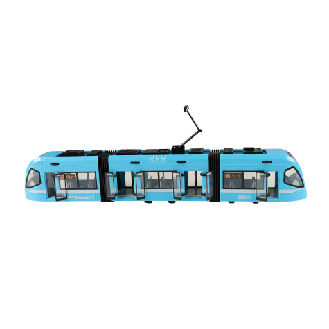 Rappa Moderní tramvaj DPO Ostrava modrá na volný chod s otevíracími dveřmi 47 cm ~ 3