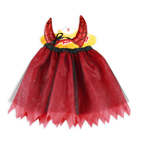 Rappa Dětský kostým čertice tutu sukně s čelenkou 3-7 let (104-130 cm) ~ 2