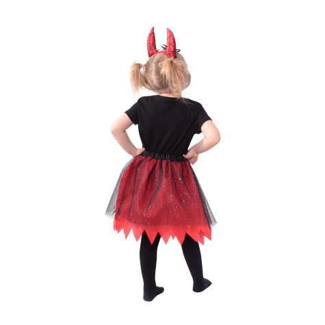 Rappa Dětský kostým čertice tutu sukně s čelenkou 3-7 let (104-130 cm) ~ 4