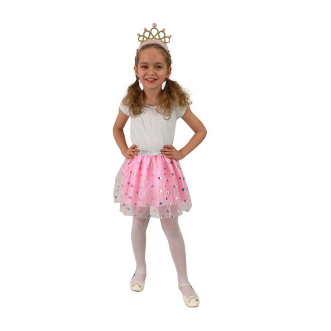 Rappa Dětský kostým tutu sukně princezna s čelenkou 3-7 let (104-130 cm) ~ 1