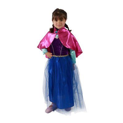Rappa Dětský kostým princezna zimní království Anička DELUXE (M) 6-8 let (117-128 cm)