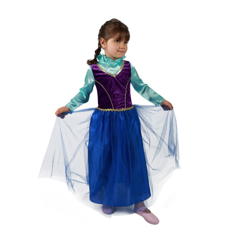 Rappa Dětský kostým princezna zimní království Anička DELUXE (M) 6-8 let (117-128 cm) ~ 2