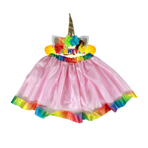 Rappa Dětský kostým TUTU sukně jednorožec s čelenkou 3-7 let (104-146 cm) ~ 2