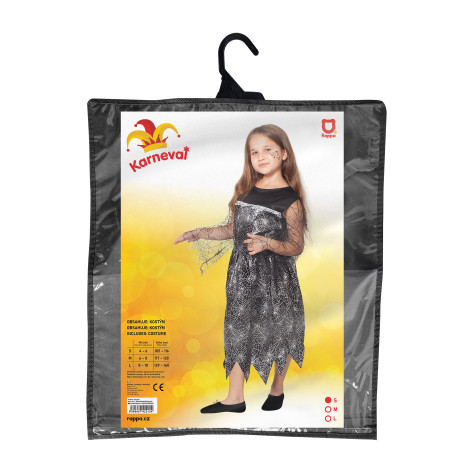 Rappa Dětský kostým čarodějnice s pavučinou (S) 4-6 let (105-116 cm) ~ 2
