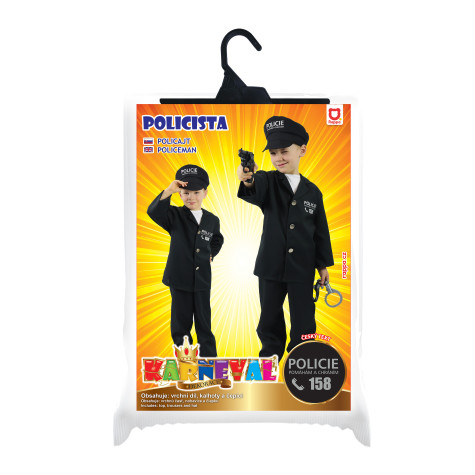 Rappa Dětský kostým policista s čepicí - český potisk (S) 4-6 let (105-116 cm) ~ 2