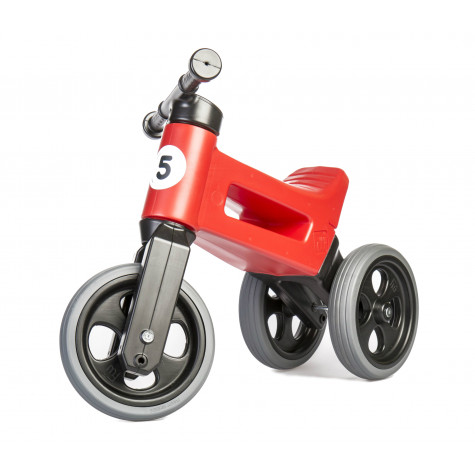 Funny Wheels odrážedlo New Sport 2v1 s gumovými koly - červené ~ 1
