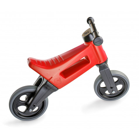 Funny Wheels odrážedlo New Sport 2v1 s gumovými koly - červené ~ 2