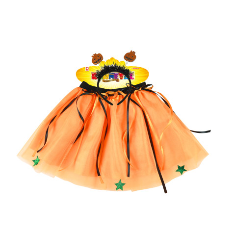 Rappa Dětský kostým halloween tutu sukně s čelenkou 3-7 let (104-130 cm) ~ 2