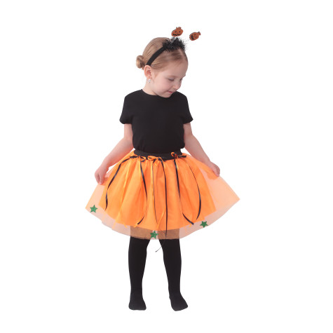 Rappa Dětský kostým halloween tutu sukně s čelenkou 3-7 let (104-130 cm) ~ 3