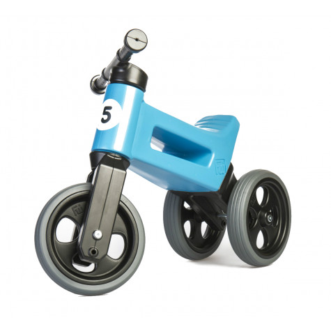 Funny Wheels odrážedlo New Sport 2v1 s gumovými koly - modré ~ 1