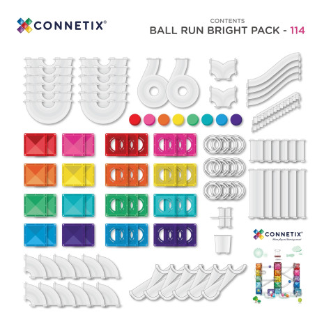CONNETIX Ball Run Bright Pack 114 dílů ~ 2