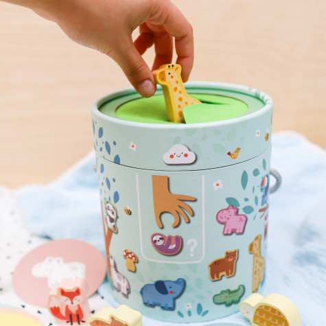 Tooky Toy Hmatej a najdi Zvířátka pastel ~ 7