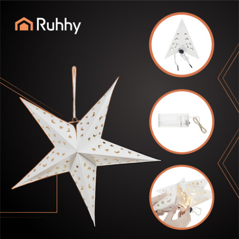 3D LED dekorace Hvězda 50cm Ruhhy 29160 ~ 3