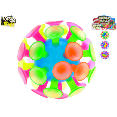 Toys&Trends Míček 10 cm s přísavkami barevný