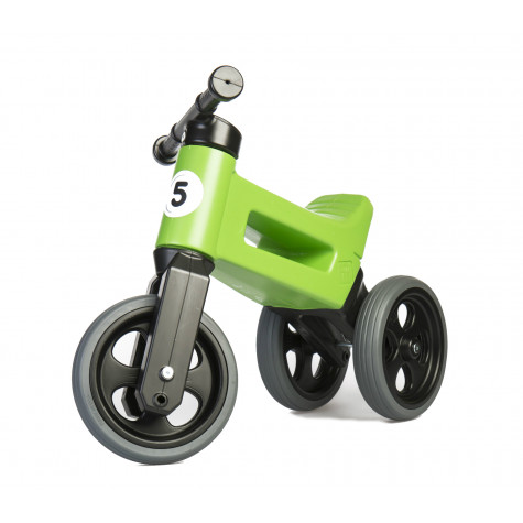 Funny Wheels odrážedlo New Sport 2v1 s gumovými koly - zelené ~ 1