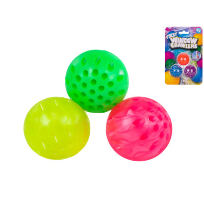 Toys&Trends Míček lepící 3 ks mix barev na kartě