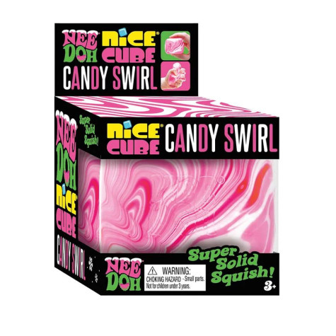 Schylling NeeDoh Mačkací kostka Nice Cube Candy Swirl ~ 2