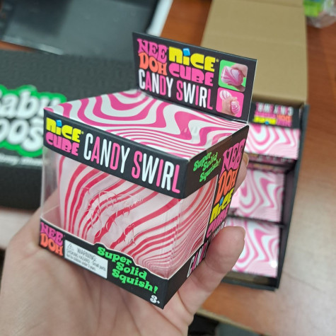 Schylling NeeDoh Mačkací kostka Nice Cube Candy Swirl ~ 3