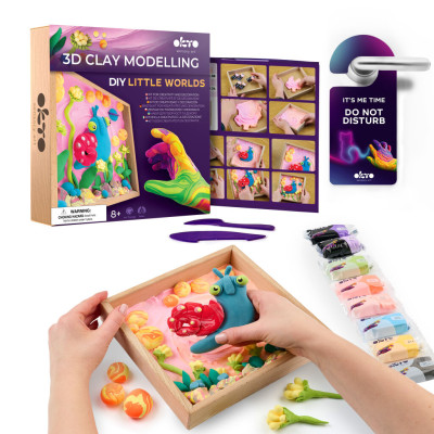 OKTO SENSORY ART 3D Výtvarná modelovací sada DIY s dřevěným rámem - Šnek