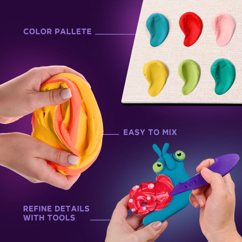 OKTO SENSORY ART 3D Výtvarná modelovací sada DIY s dřevěným rámem - Šnek ~ 3