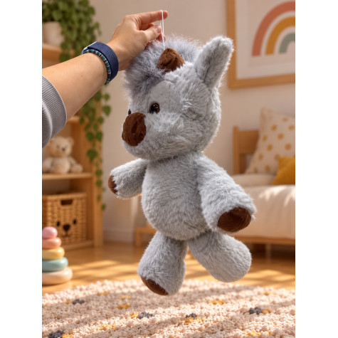Plyšová běhající kravička 45 cm Highland Running Cow - šedá ~ 3