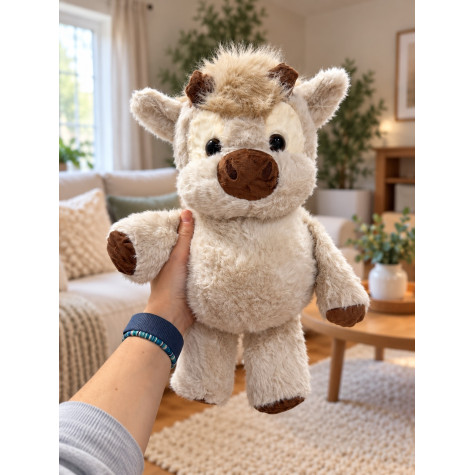 Plyšová běhající kravička 45 cm Highland Running Cow - béžová ~ 2