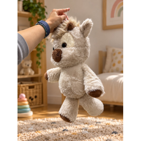 Plyšová běhající kravička 45 cm Highland Running Cow - béžová ~ 3