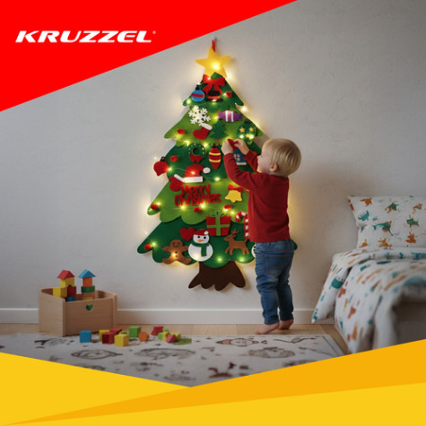 LED vánoční stromeček z plsti Kruzzel 26548 ~ 3
