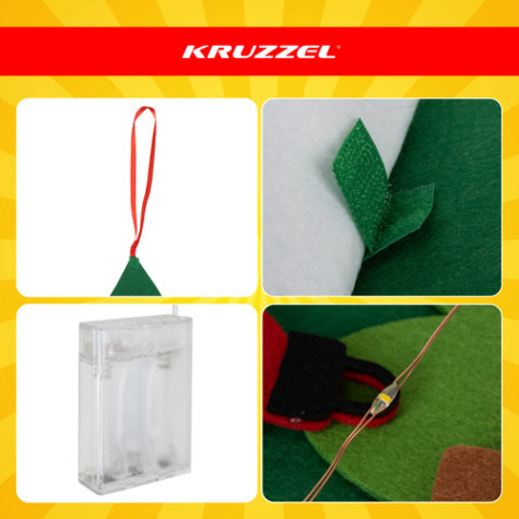 LED vánoční stromeček z plsti Kruzzel 26548 ~ 4