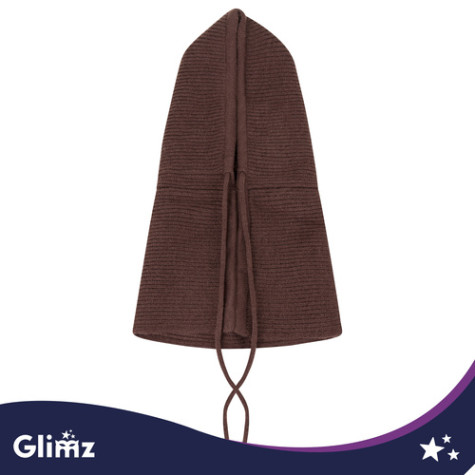 Zimní pletená kapuce hnědá Glimz 28143 ~ 5