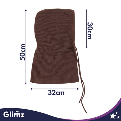 Zimní pletená kapuce hnědá Glimz 28143 ~ 8