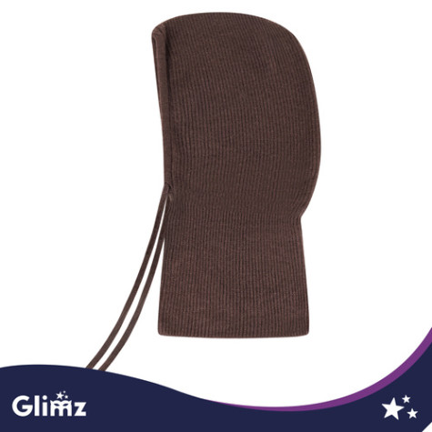 Zimní kapuce pletená hnědá Glimz 27966 ~ 3