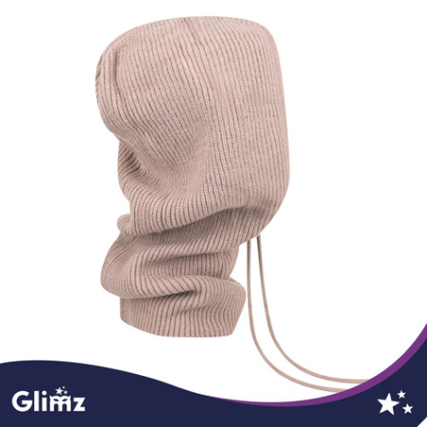 Zimní kapuce pletená béžová Glimz 27965 ~ 5