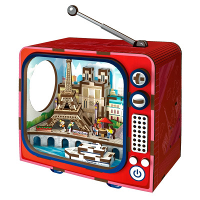 2Kids Toys 3D dřevěná skládačka Retro TV Paříž