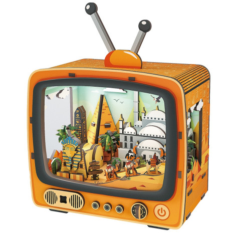 2Kids Toys 3D dřevěná skládačka Retro TV Pyramidy ~ 1