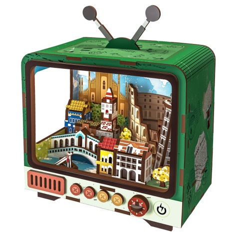 2Kids Toys 3D dřevěná skládačka Retro TV Benátky ~ 1