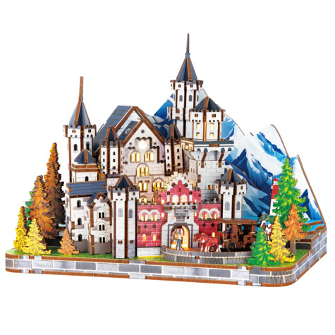 2Kids Toys 3D dřevěná skládačka Miniaturní scéna Zámek Neuschwanstein ~ 1