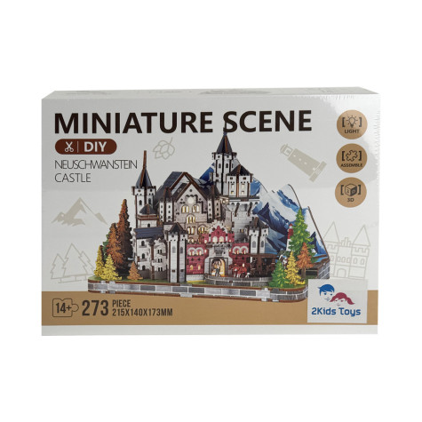 2Kids Toys 3D dřevěná skládačka Miniaturní scéna Zámek Neuschwanstein ~ 3