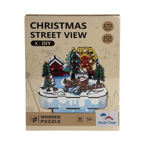 2Kids Toys 3D dřevěná skládačka hrací skříňky Vánoce se Santou ~ 3
