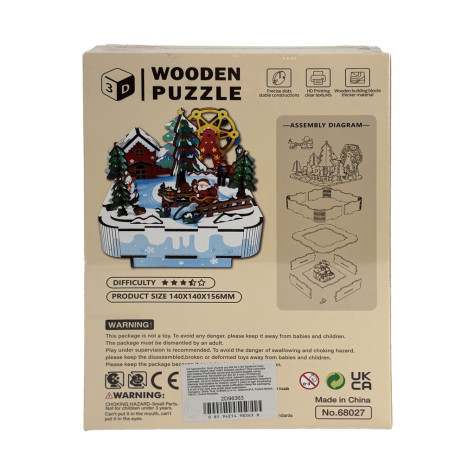 2Kids Toys 3D dřevěná skládačka hrací skříňky Vánoce se Santou ~ 4