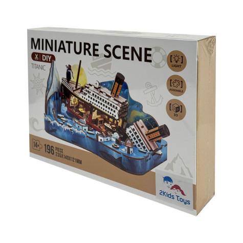 2Kids Toys 3D dřevěná skládačka Miniaturní scéna Titanic ~ 2
