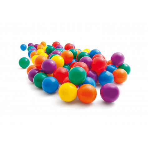 Intex 49600 Míčky do hracích koutů 8cm barevný 100ks v tašce ~ 3